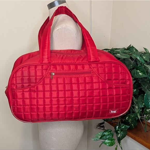 Lug Red Quilted Women's Gym Duffle Bag - Picture 1 of 11